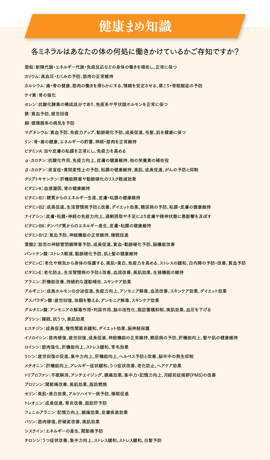 健康まめ知識
